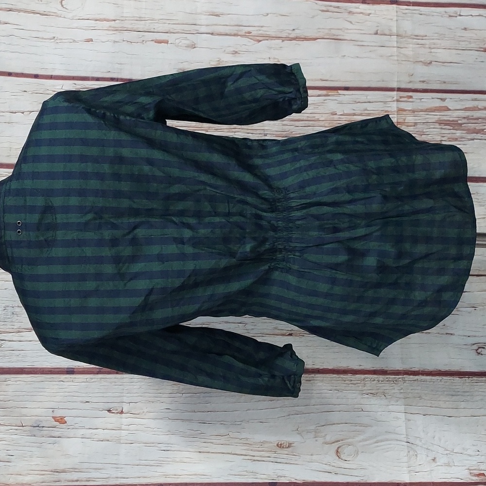 Converse Ruffled Striped Button Down Top - Picture 6 of 17